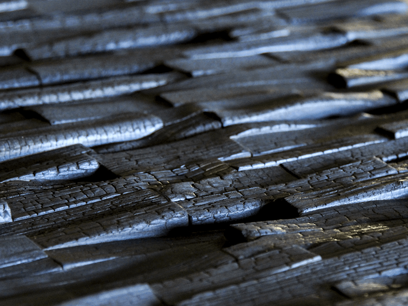 Panneaux bois 3D - Bois brûlé - LIDA-KROKO